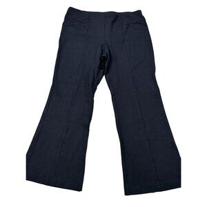 INC Black Wide-Leg Pants Womens Size 12S Rayon/Nylon Blend